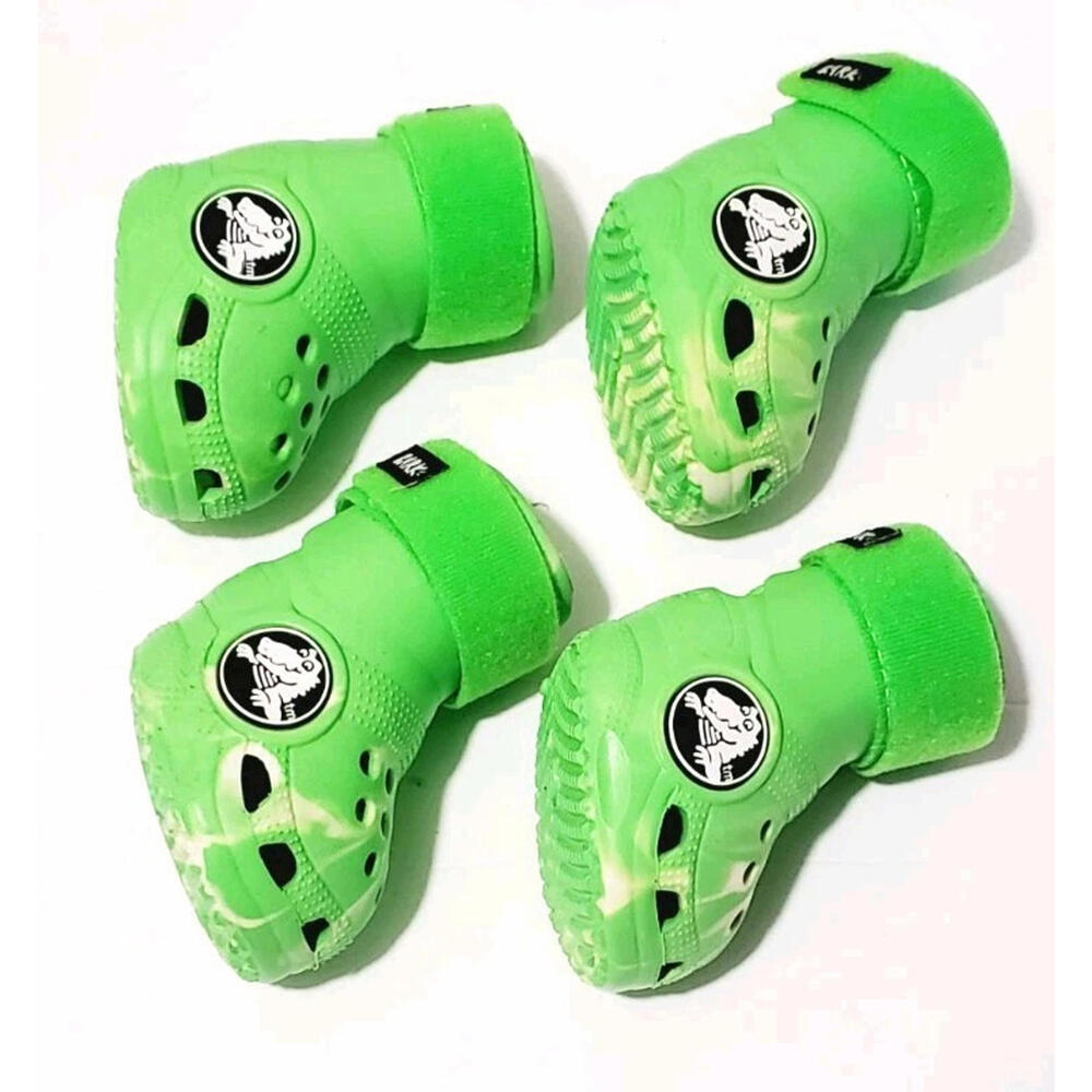 Limited Edition Bark Crocs Pet Dog Boots Green Slime Large - Picture 3 of 6